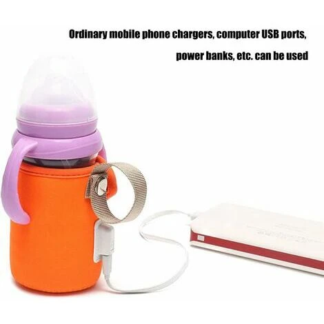 Borsa Scaldabiberon USB, Custodia Termica Per Bottiglia Custodia Termica Per Conservazione Del Calore USB Custodia Termica Per Bottiglia Lavabile Per Viaggi All'aperto (arancione), 3 Borsa Scaldabiberon USB, Custodia Termica Per Bottiglia Custodia Termica Per Conservazione Del Calore USB Custodia Termica Per Bottiglia Lavabile Per Viaggi All'aperto (arancione), - immagine 3